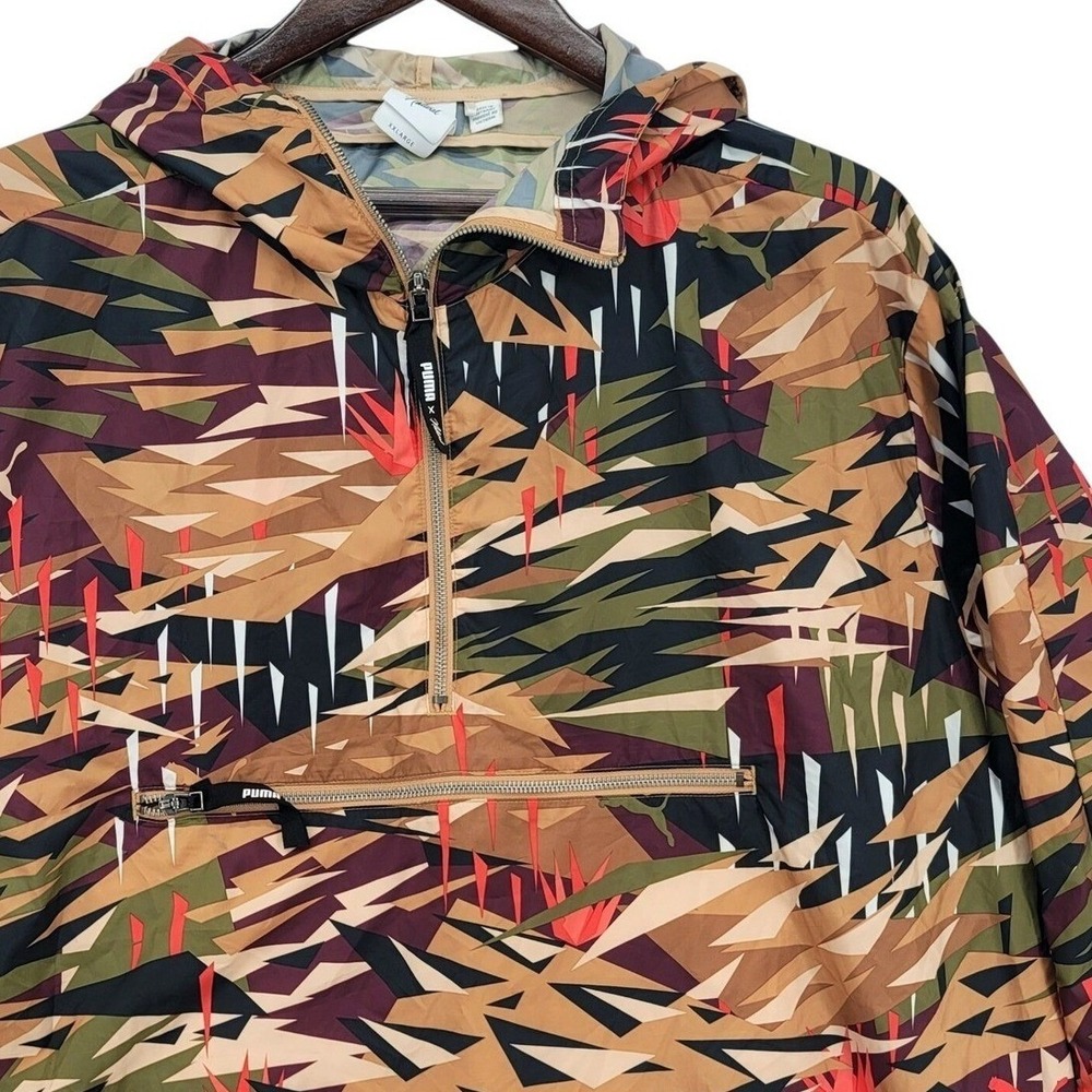 Puma x Naturel Packable Anorak Windbreaker Jacket‎ XXL Hooded Gorpcore Camo